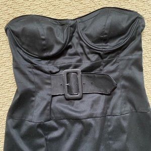 Strapless little black dress